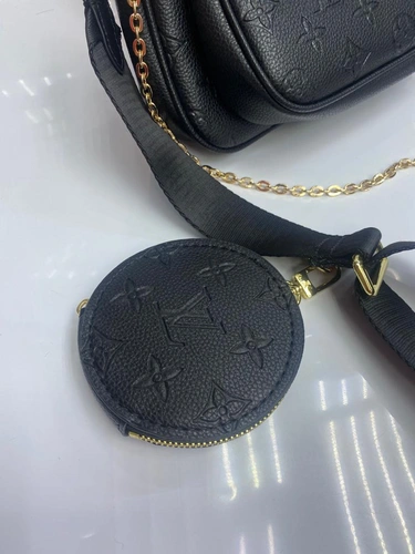 Клатч женский кожаный Louis Vuitton Monorgam черный 24/13 см фото-5