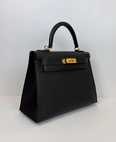 Женская кожаная сумка Hermes премиум-люкс черная A59032 фото-2