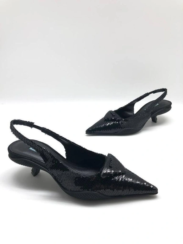 Туфли-лодочки Prada Soft Padded Leather Slingback Pumps Sequins