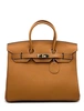 Женская сумка Hermes Birkin 35×26 см A109395 коричневая фото-1
