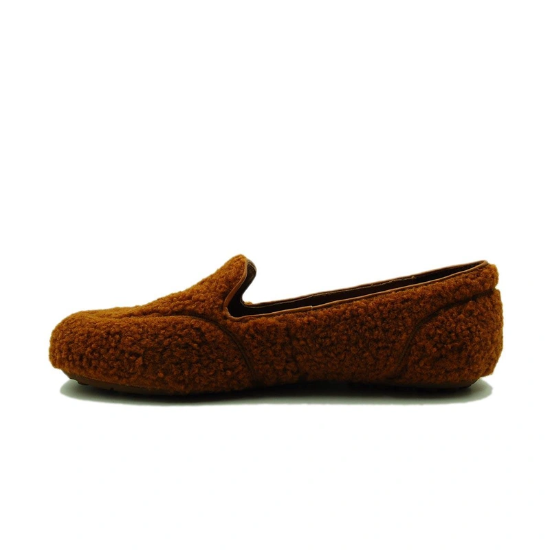 Угги женские мокасины UGG Hailey Fluff Loafers Chocolate фото-4