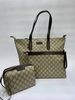 Женская сумка Gucci в комплекте косметичка и кошелек 30/30/13 A65594 фото-1