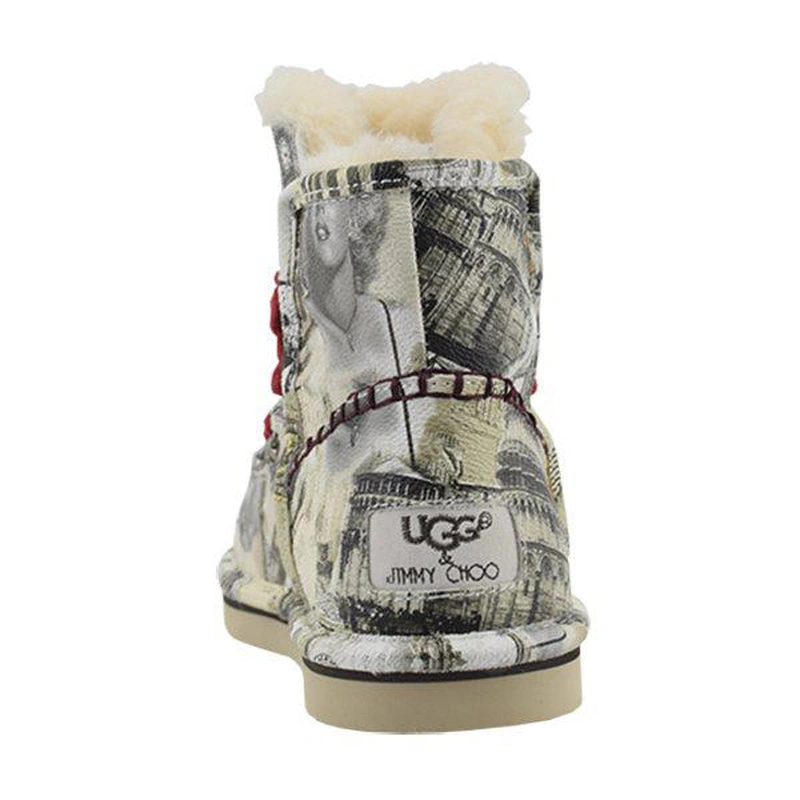 Угги женские UGG Mini Lodge Leather Travel Grey фото-2