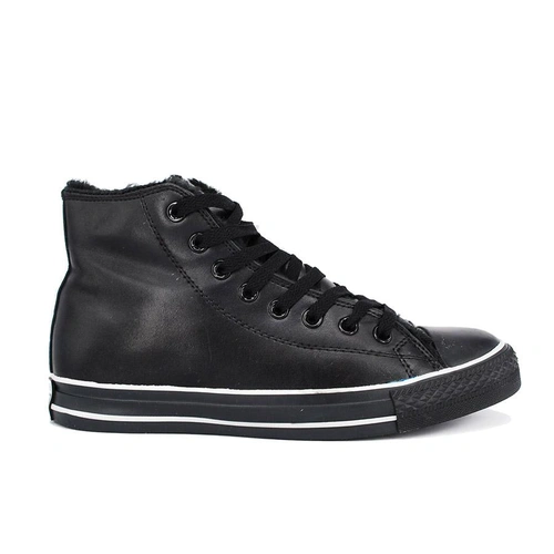 Кеды Converse All Star 100777 Black Wht с мехом