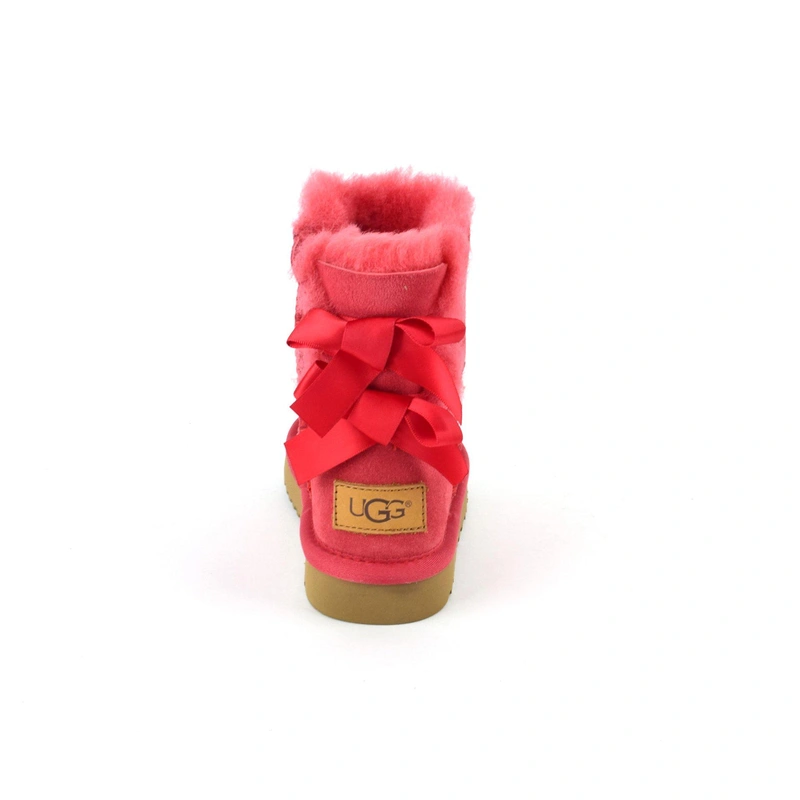 Угги детские UGG Kids Bailey Bow II Red фото-5