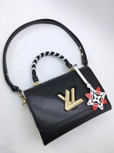 Женская кожаная сумка Louis Vuitton черная A51008 фото-2