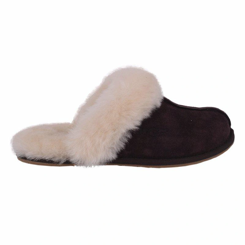 Угги тапочки женские UGG Slippers Scuffette II Chocolate