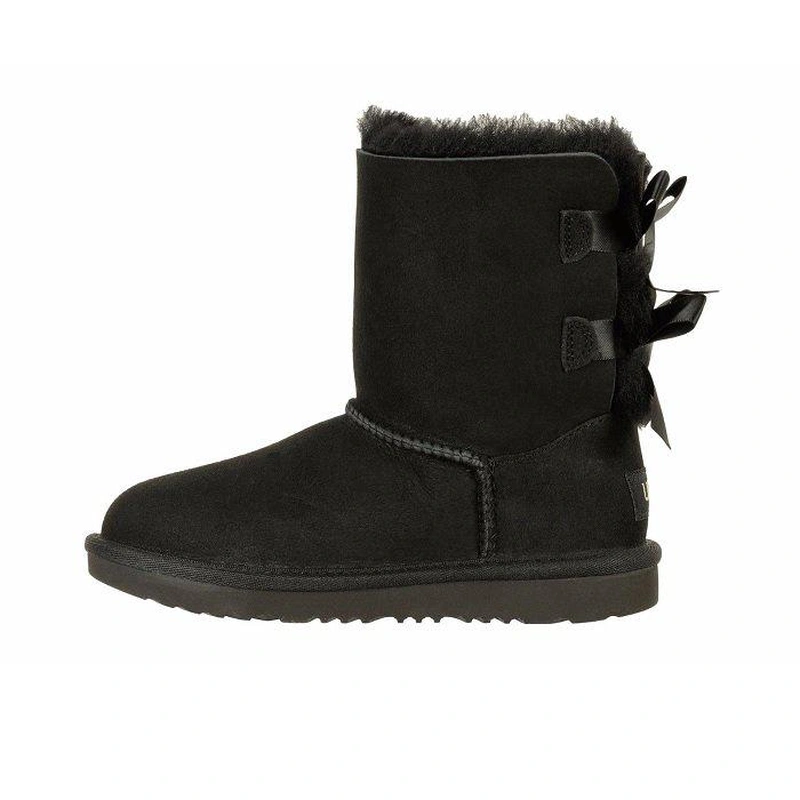 Угги детские UGG Kids Bailey Bow II Black фото-3