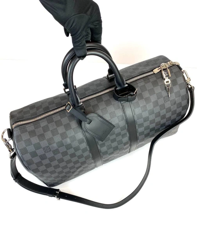 Дорожная сумка Louis Vuitton  Keepall 45/20/25 черная фото-6