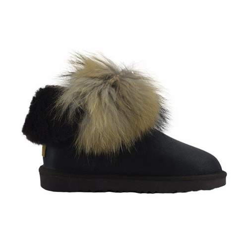 Угги женские UGG Fox Fur II Gen Metallic Chocolate фото-5