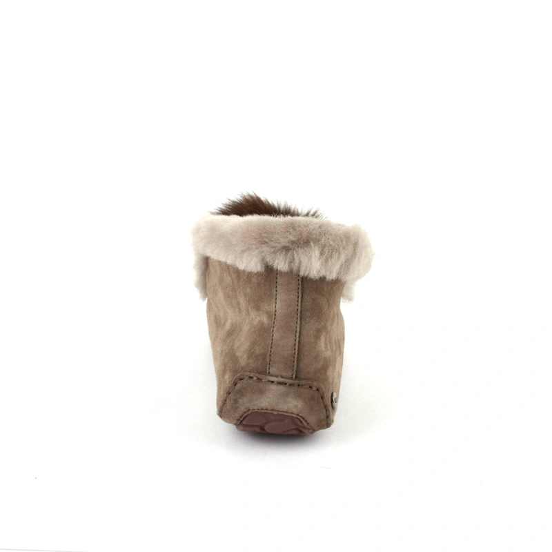 Угги женские мокасины UGG Alena Pom Pom Chocolate фото-5