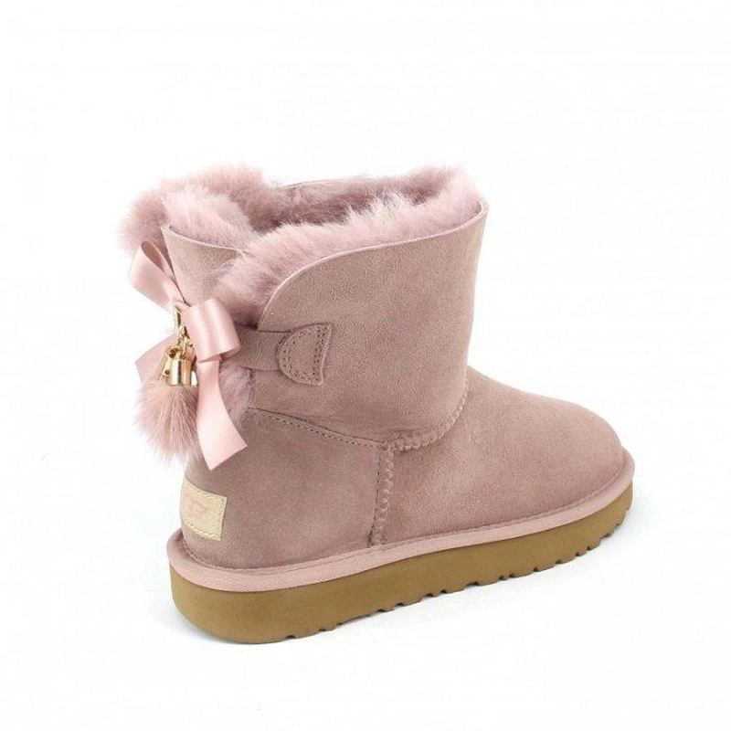 Угги женские мини UGG Bailey Bow Tassel Duck фото-6