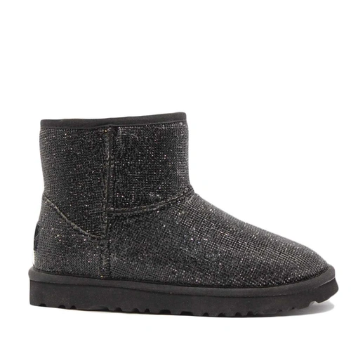 Угги женские ботинки UGG Mini Jimmy Choo Swarovski Black