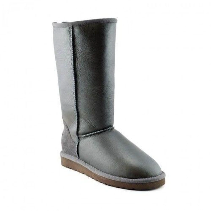 Угги женские UGG Tall Zip Metallic Grey фото-3