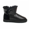 Угги женские ботинки UGG Mini Bailey Button Metallic Black фото-1