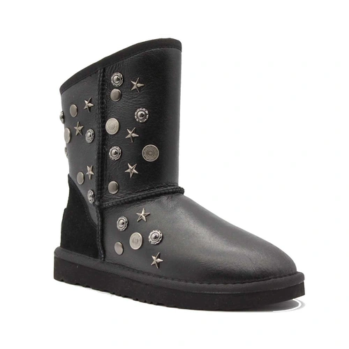 Угги женские ботинки UGG Deco Star Black фото-2