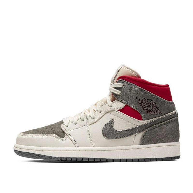 Кроссовки Nike Air Jordan 1 Mid Sneakersnstuff CT3443-100 бело-серые