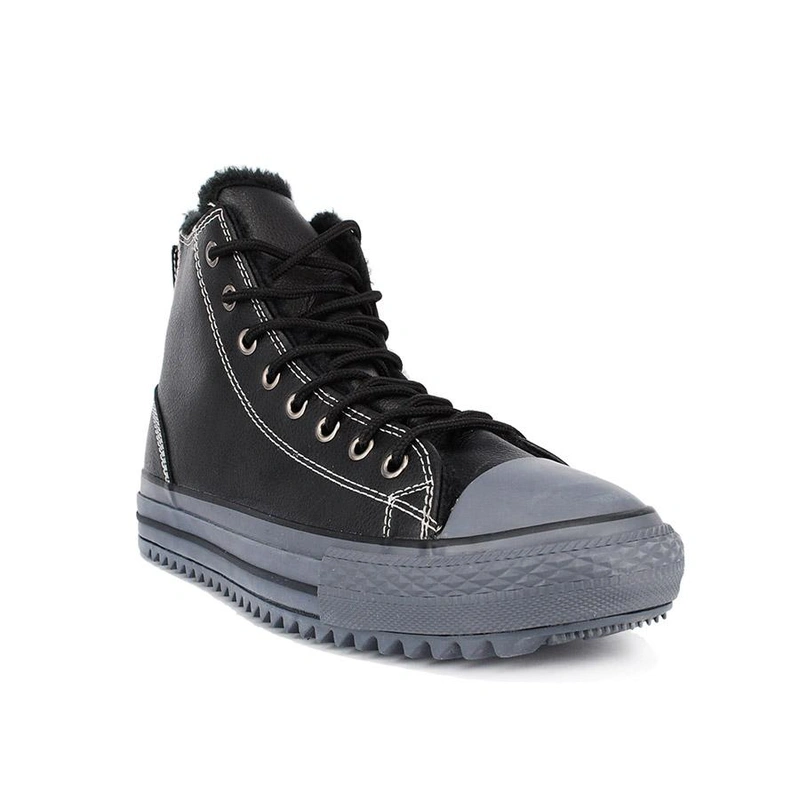 Кеды Converse All Star 144735 Black Grey с мехом фото-3