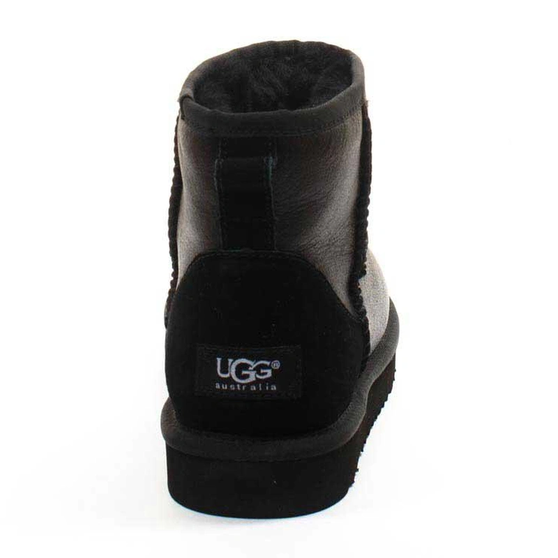 Угги женские ботинки UGG Mini Classic Metallic Black фото-3