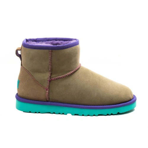 Угги женские ботинки UGG Mini Classic Grey-Violet