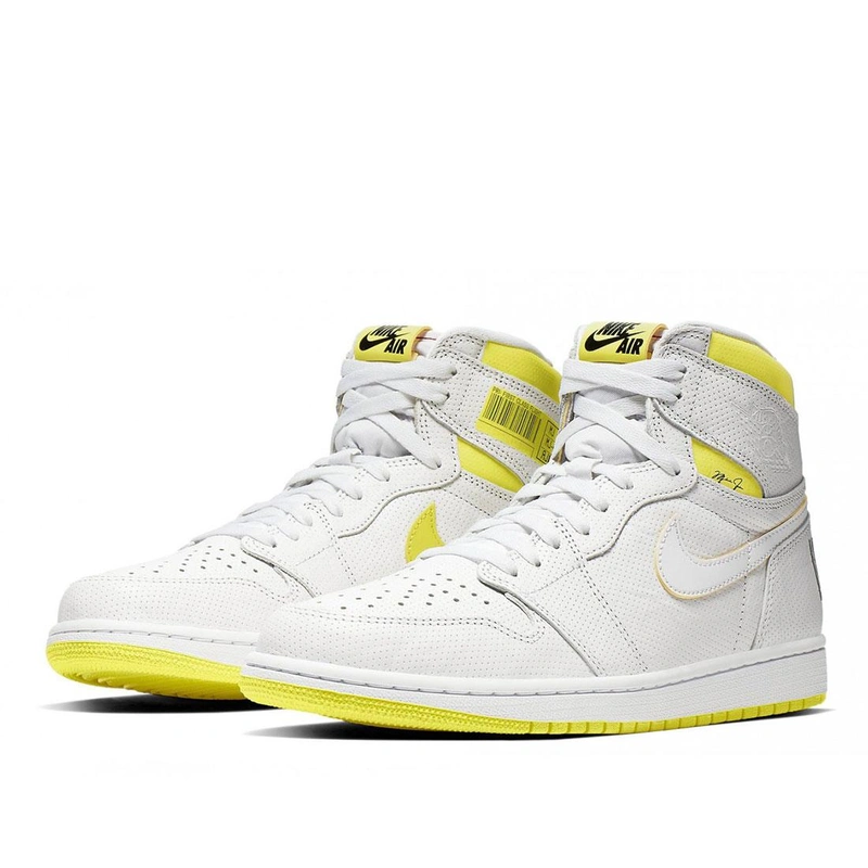 Кроссовки Nike Air Jordan 1 Retro High OG GS First Class Flight 555088-170 белые фото-2