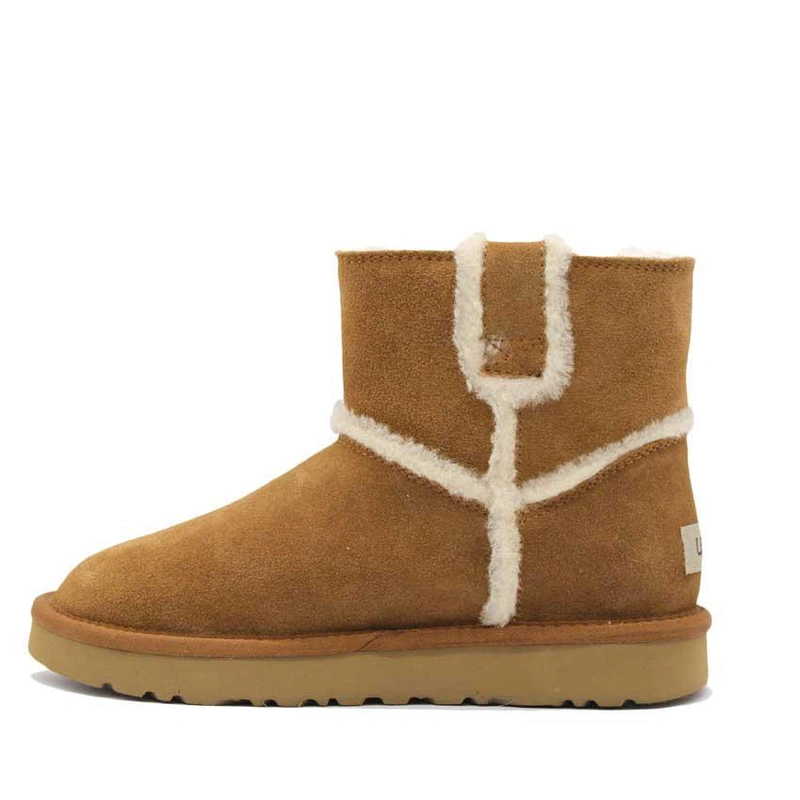 Угги женские ботинки UGG Mini Spill Seam Boot Chestnut фото-3