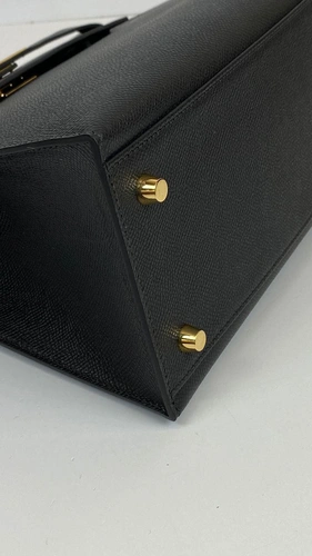Женская кожаная сумка Hermes премиум-люкс черная A59032 фото-5