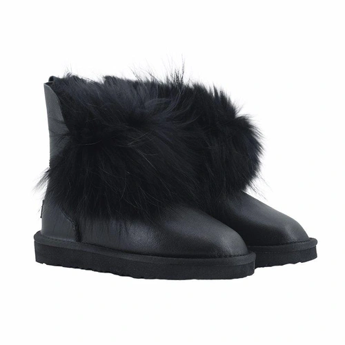 Угги женские UGG Fox Fur II Gen Metallic Black