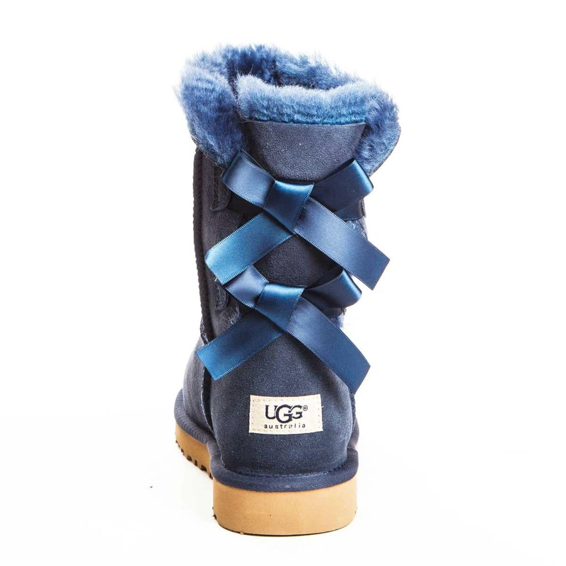 Угги женские ботинки UGG Bailey Bow Navi фото-3