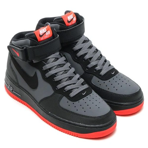 Кроссовки Nike Air Force 1 Mid ’07 Grey/Red фото-2