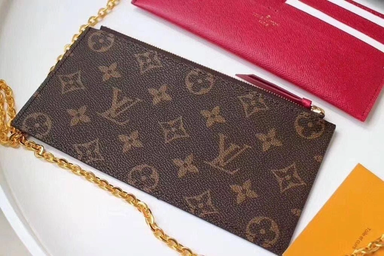 Клатч Felicie Louis Vuitton премиум-люкс коричневый 21/12/3 фото-4