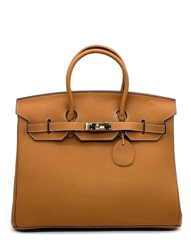 Женская сумка Hermes Birkin 35×26 см A109395 коричневая