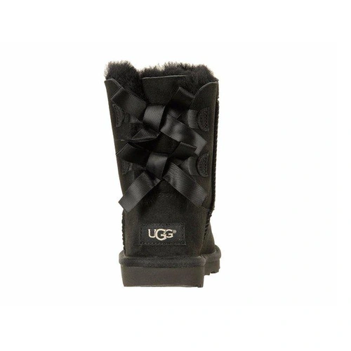 Угги детские UGG Kids Bailey Bow II Black фото-2