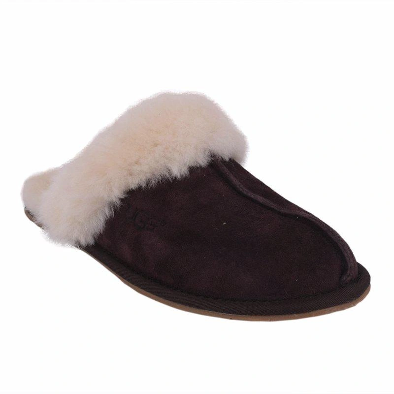 Угги тапочки женские UGG Slippers Scuffette II Chocolate фото-3