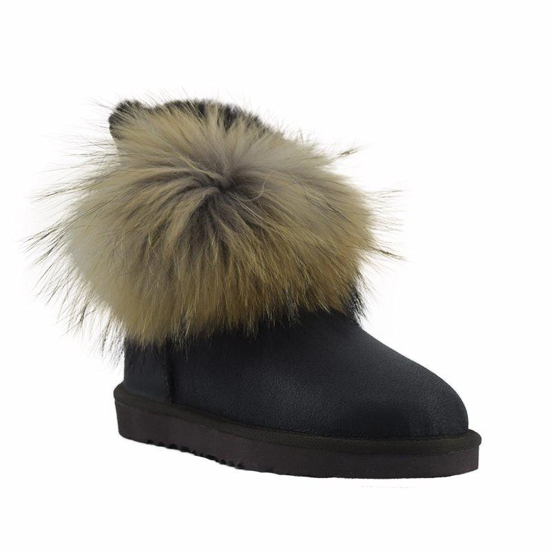 Угги женские UGG Fox Fur II Gen Metallic Chocolate фото-6