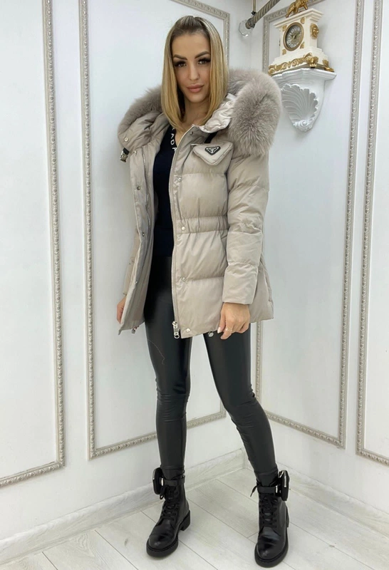 Куртка Prada бежевая модель-27 фото-2