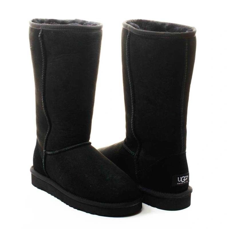 Угги женские сапоги UGG Classic Tall Black фото-4