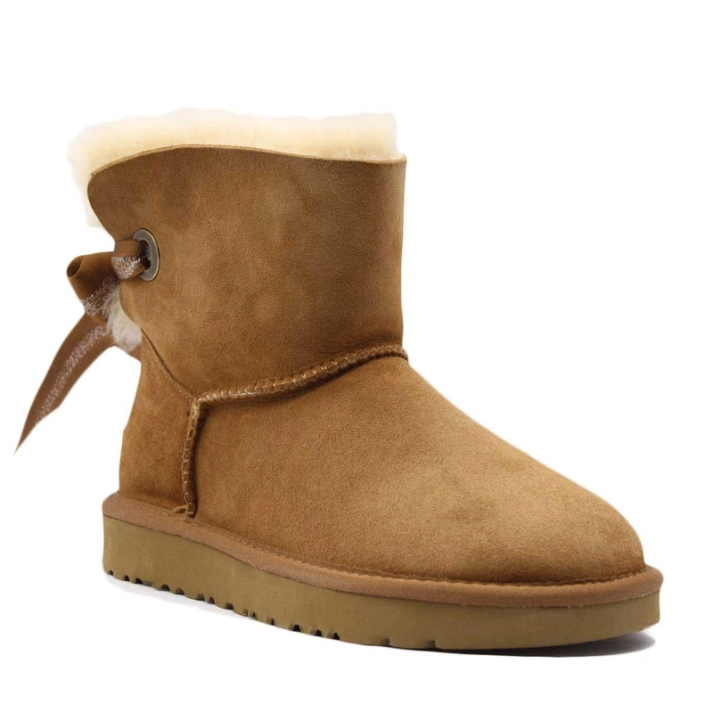 Угги женские ботинки UGG II Mini Bailey Bow Customizable Chestnut