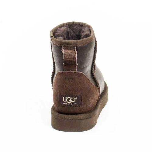 Угги женские ботинки UGG Mini Classic Metallic Chocolate фото-4