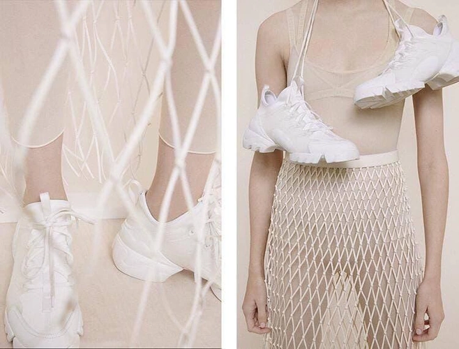 Кроссовки женские Dior белые коллекция 2021-2022 фото-5