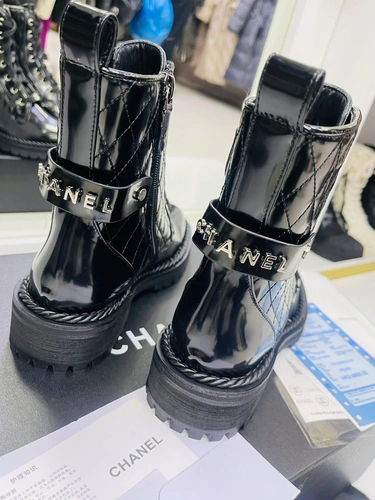 Ботинки женские Chanel чёрные А4934 фото-2
