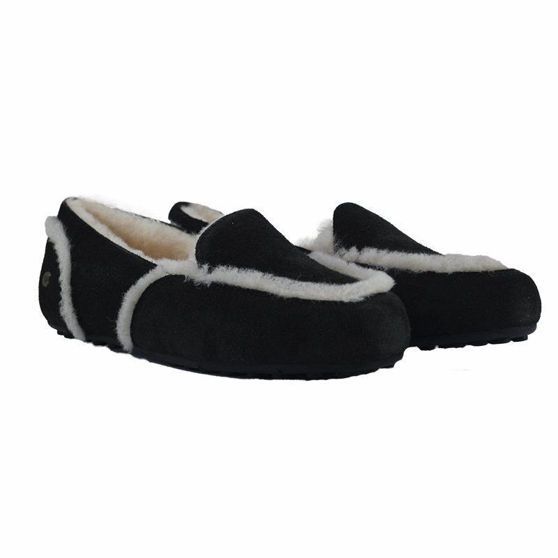 Угги женские мокасины UGG Hailey Loafer Black фото-4