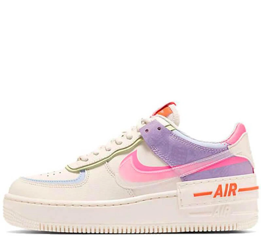 Кроссовки Nike Air Force 1 Shadow Double Swoosh Sail Pink Purple