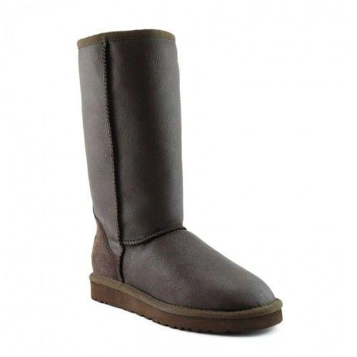 Угги женские UGG Tall Zip Metallic Chocolate фото-8