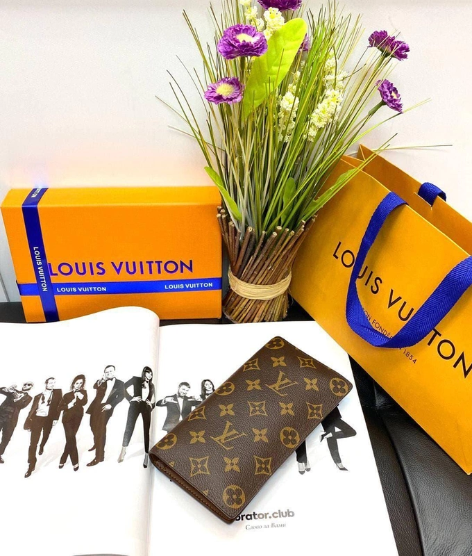 Бумажник Louis Vuitton коричневый премиум-люкс 19/10/2 A61760