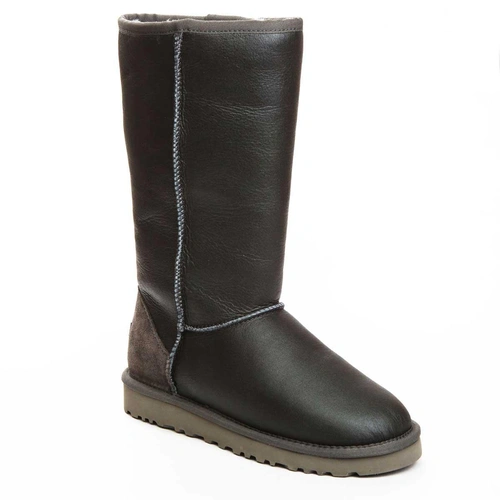 Угги женские сапоги UGG Classic Tall Metallic Grey фото-2