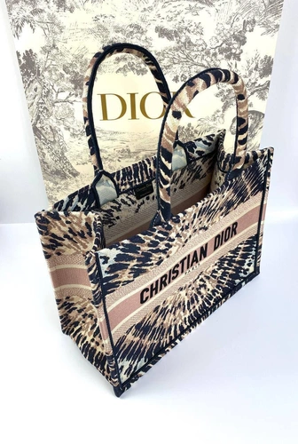 Женская сумка Dior Book Tote тканевая с рисунком 36/27/14 см качество премиум-люкс фото-4