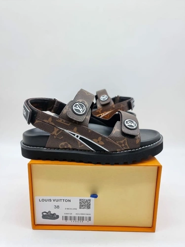 Сандалии женские Louis Vuitton Trainer Monogram A109133 коричневые фото-2