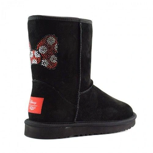 Угги женские UGG Classic Short Disney Mickey Crystal Black фото-4