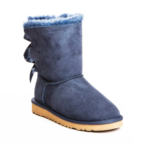 Угги женские ботинки UGG Bailey Bow Navi фото-2